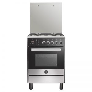 LA GERMANIA Freestanding Cooker 60 x 60 cm 4 Gas Burners In Stainless x Black Color 6M80G4A1X4AWW