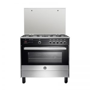 LA GERMANIA Freestanding Cooker 90 x 60 cm 5 Gas Burners In Stainless x Black Color 9M10G4A1X4AWW