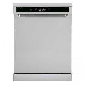 SHARP Dishwasher For 15 Person 60 cm In Silver Color With Digital Display and 10 Programs QW-V1015M-SS2
